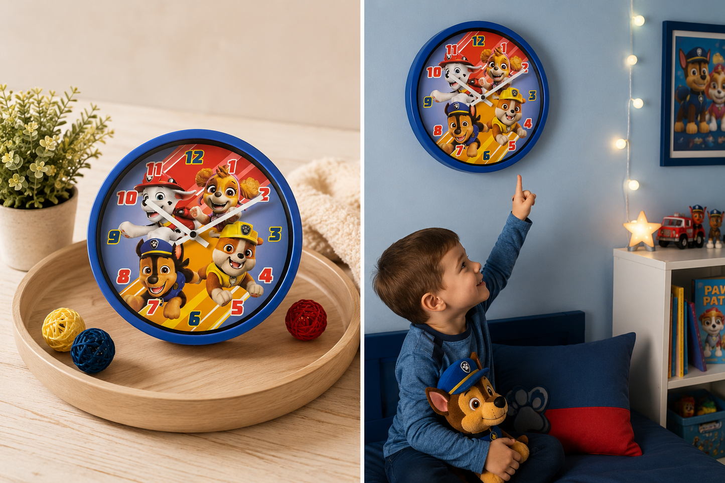 Horloge murale Pat’ Patrouille 🐶💙