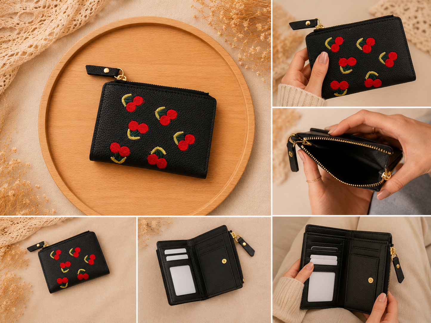 Portefeuille élégant & tendance 🍒✨