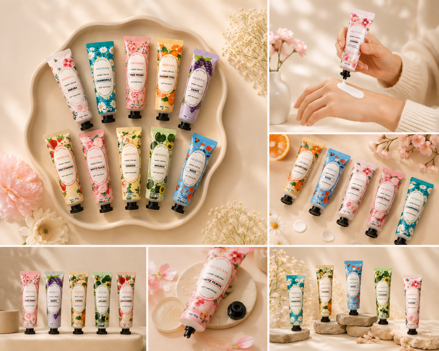 🌸 Crème Mains Parfumée – Hydratante & Senteurs Gourmandes ✨