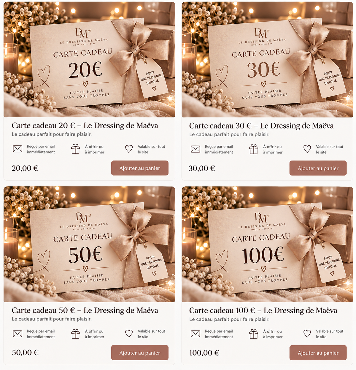 CARTES CADEAUX 🎁