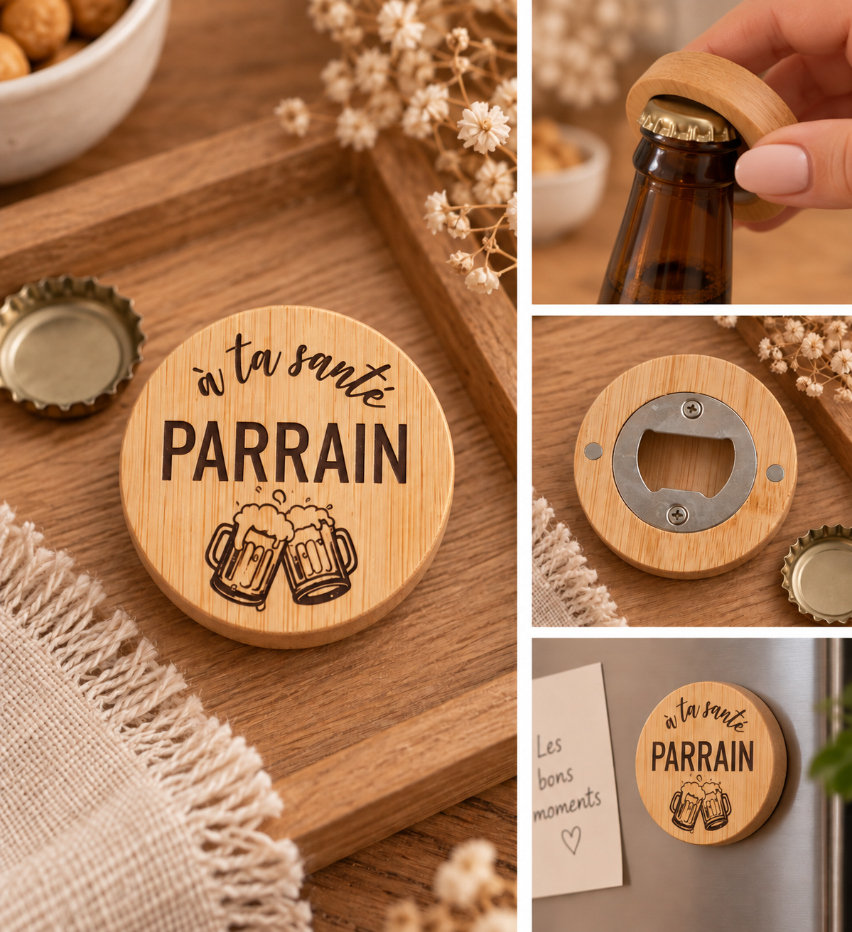 Décapsuleur « à ta santé Parrain » 🍺