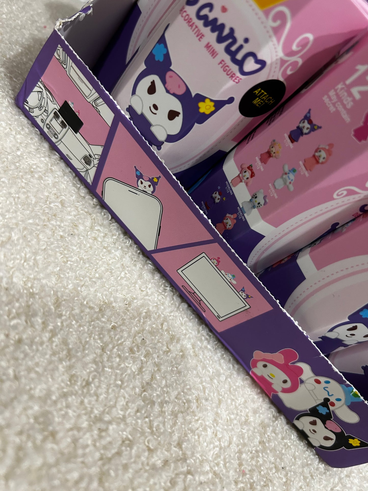 Figurine miniature Kuromi , décoration téléphone