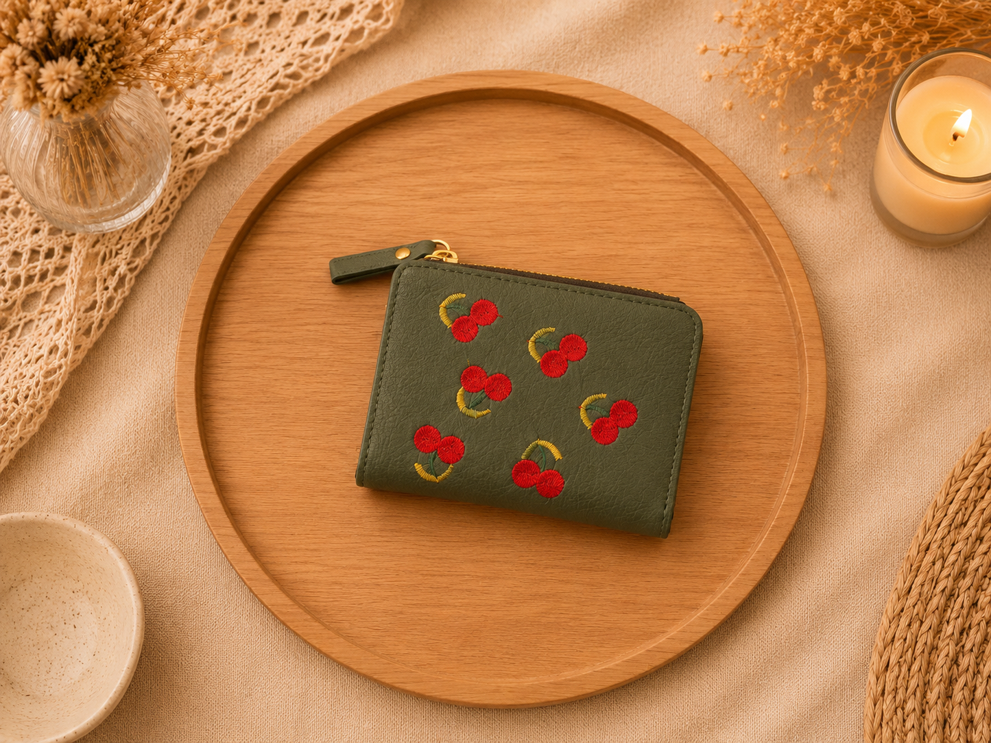 Portefeuille élégant & tendance 🍒✨