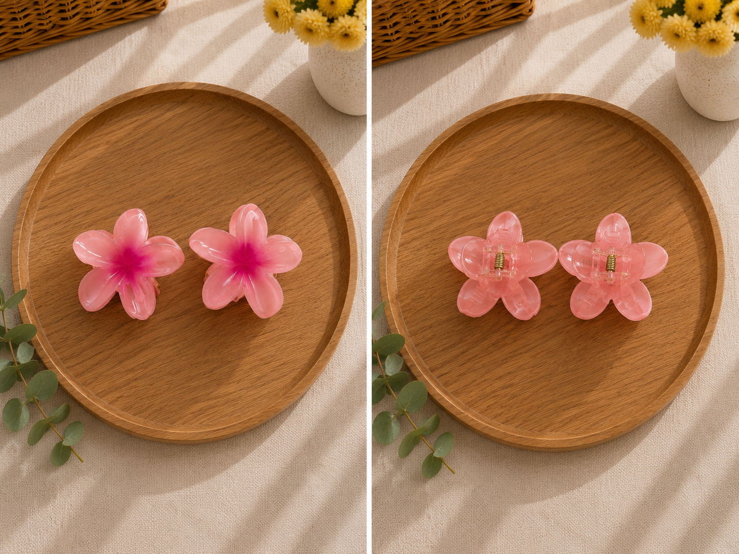 Lot de 2 Pinces à Cheveux Fleur « brillante » 🌸