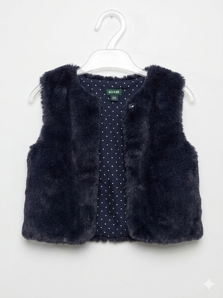 Gilet bébé fille sans manches en fausse fourrure 24 mois - Kiabi