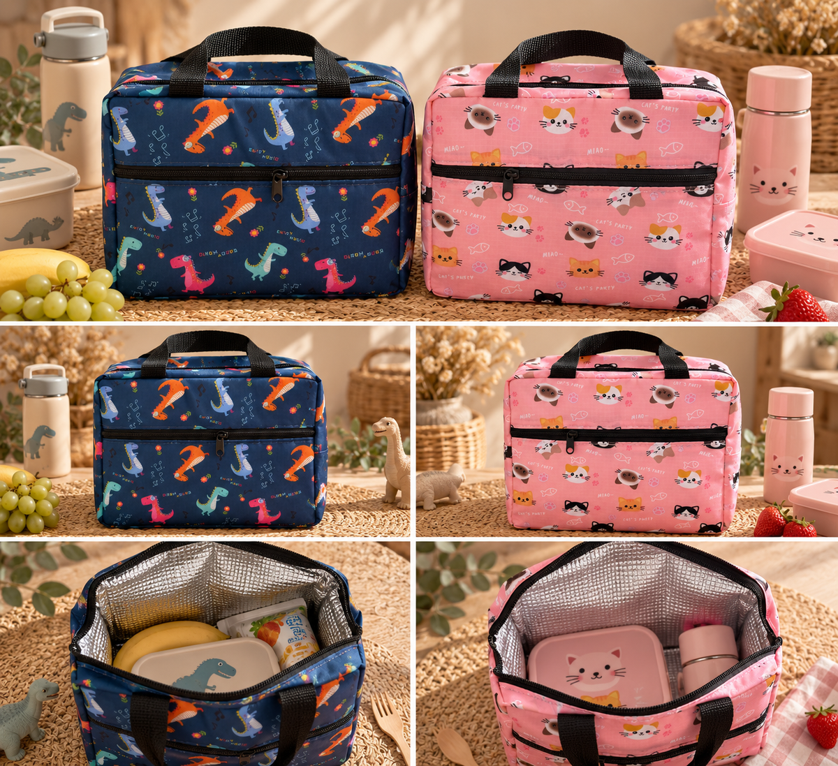 Sac à goûter isotherme fille ou garçon 🧁 22x19x5cm
