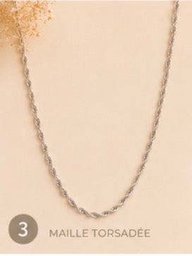 Collier élégants en acier inoxydable ✨🤍