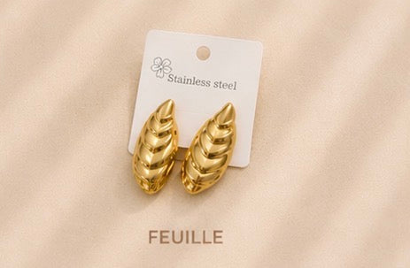 Boucles d’Oreilles Acier Inoxydable ✨💛