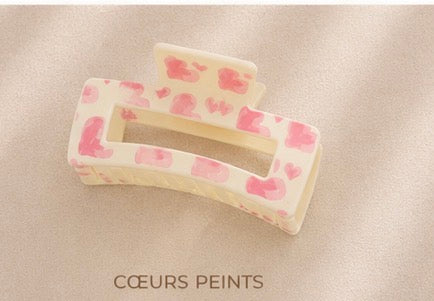 Pince Rectangle Rose pour Cheveux 🎀 ✨