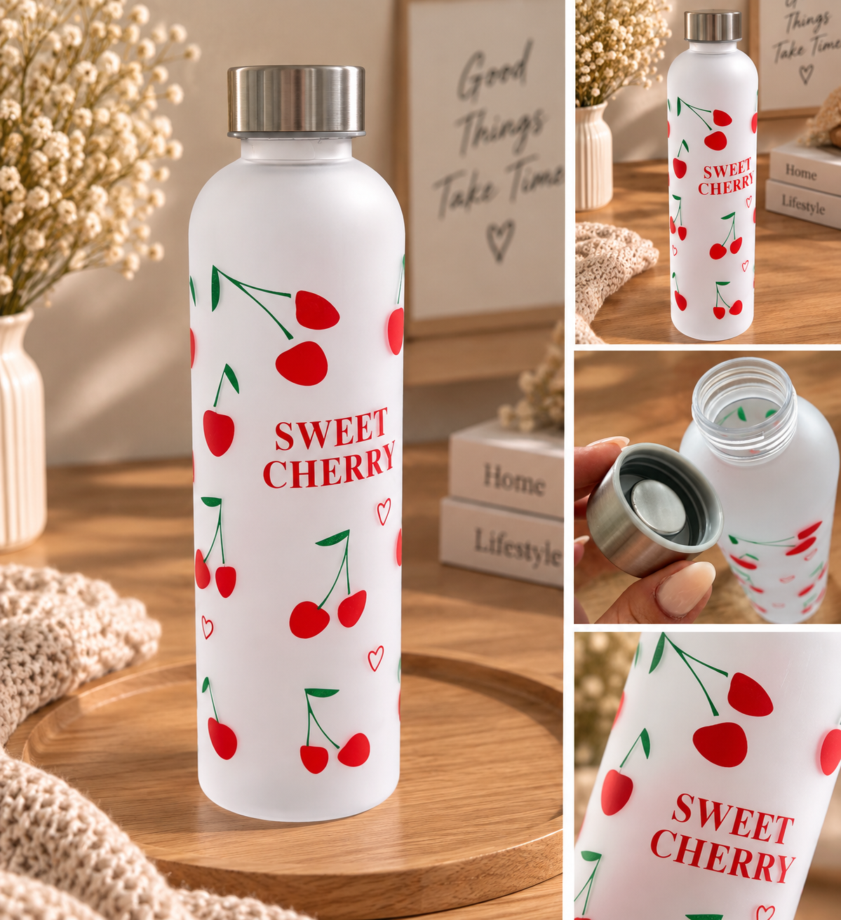 Gourde « Sweet Cherry » bouteille d’eau 🍒 1000ml