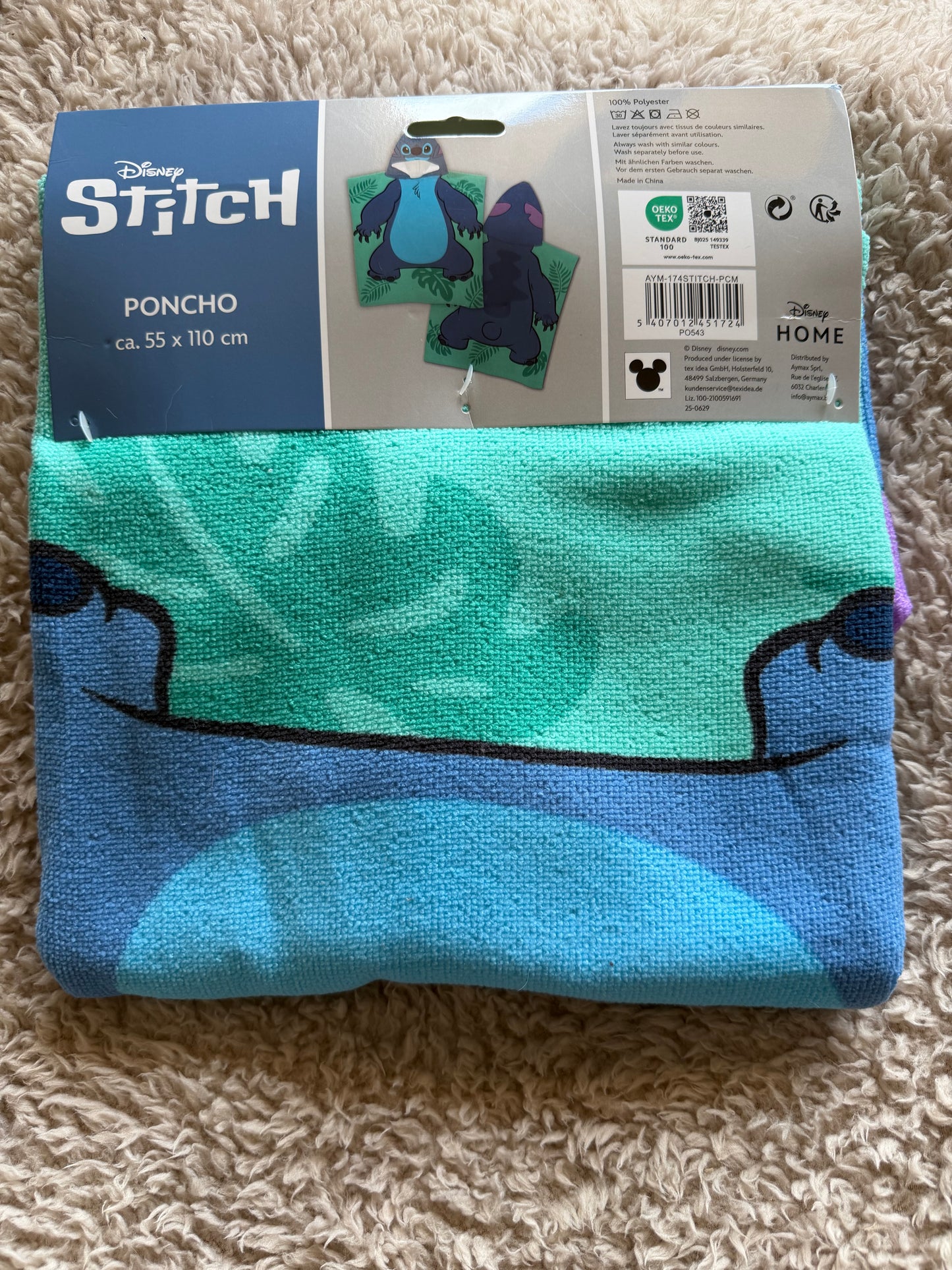 Poncho de Bain Stitch Disney 💙🌺