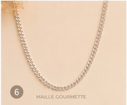 Collier élégants en acier inoxydable ✨🤍