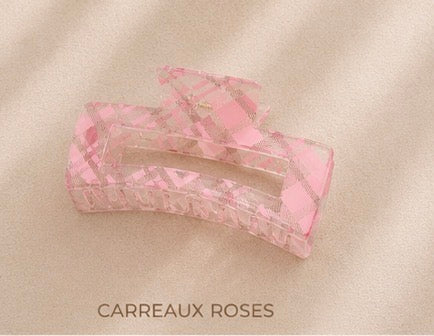 Pince Rectangle Rose pour Cheveux 🎀 ✨