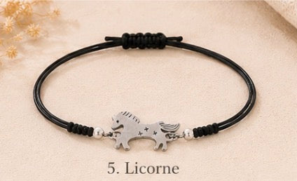 Bracelets réglables avec breloques argentées ✨ 🖤