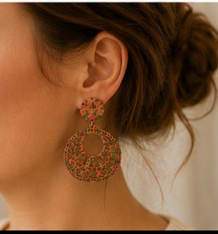 Boucles d’Oreilles Bohème Fleuries – Pendantes Élégantes & Colorées ✨