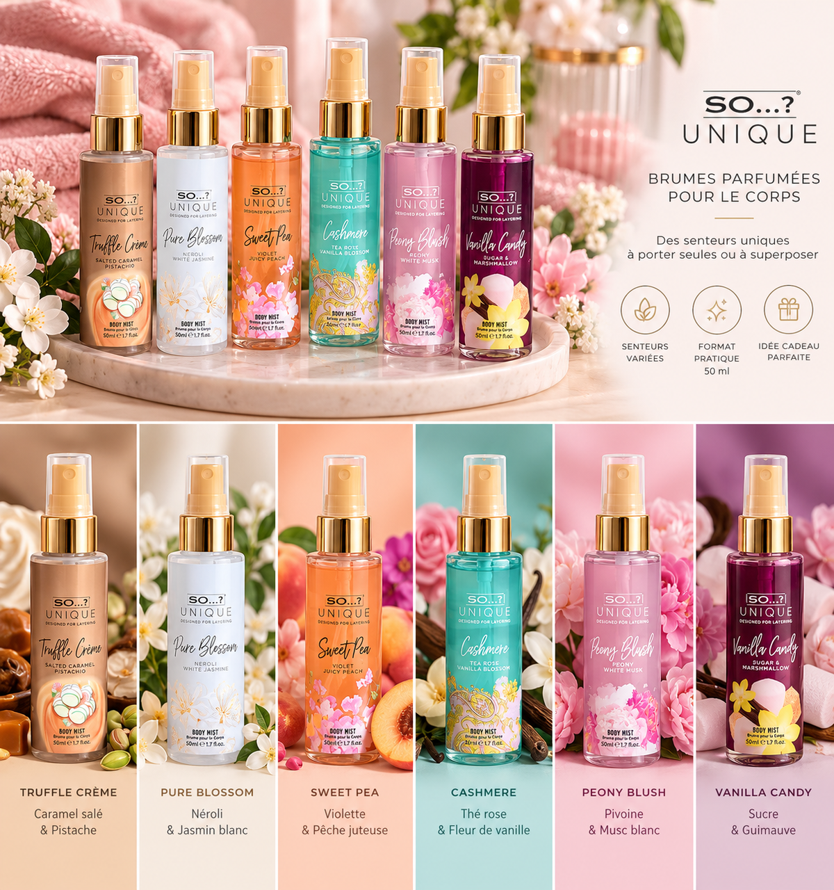 Brumes parfumées SO…? UNIQUE – 50 ml 🎀