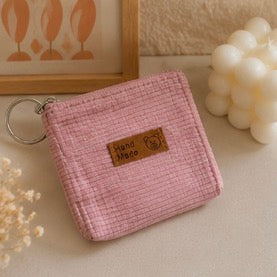 Petit porte-monnaie enfant en tissu côtelé ✨👛