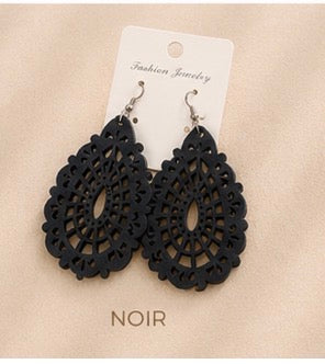 Boucles d’Oreilles Bohème en Bois ✨🌿
