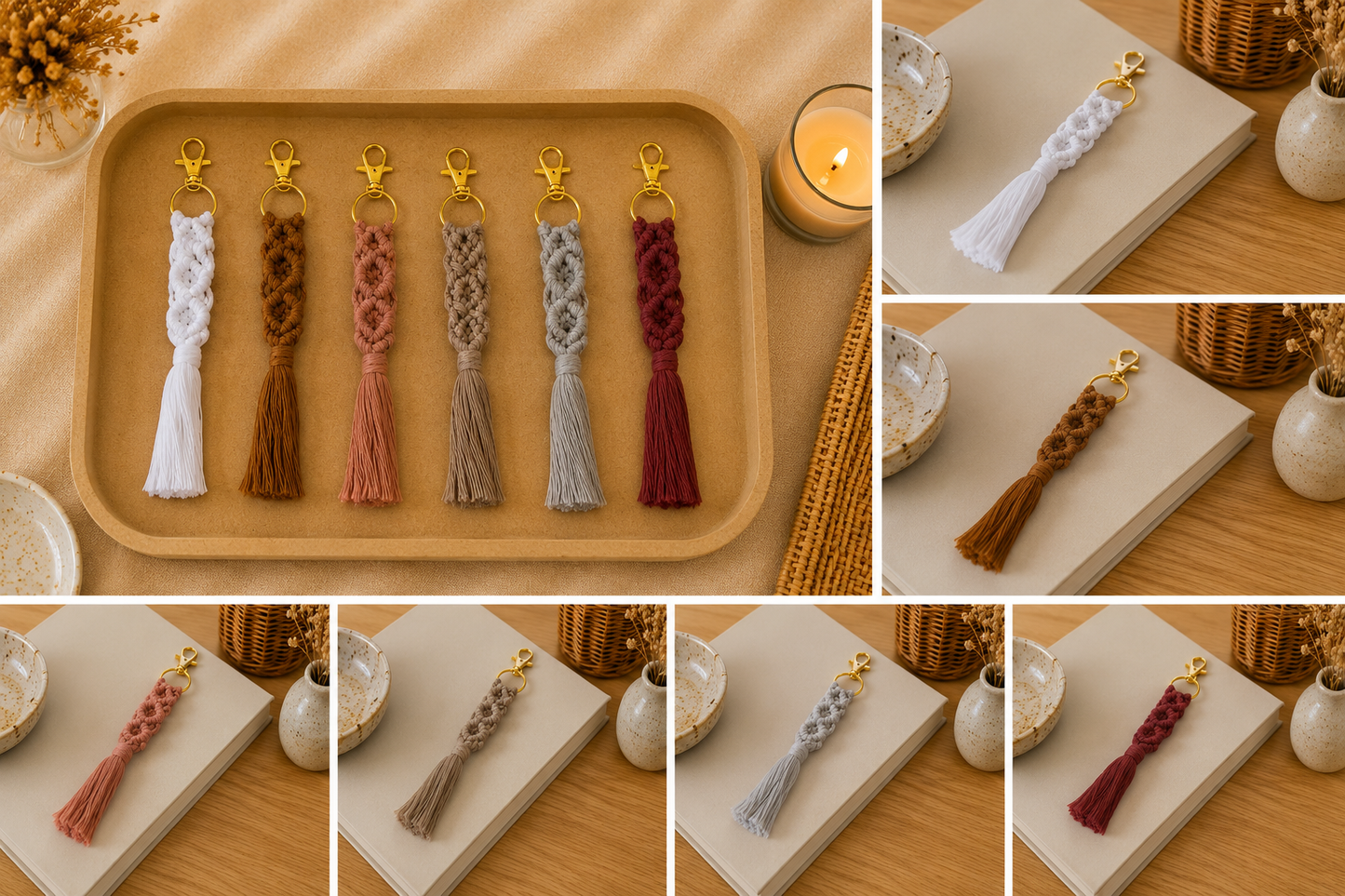 Porte-clés macramé bohème ✨