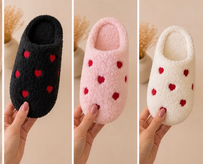 Chaussons cocooning à cœurs pour femme ❤️✨