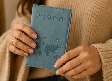 Protège-Passeport Élégant – Étui Voyage Carte du Monde 🌍