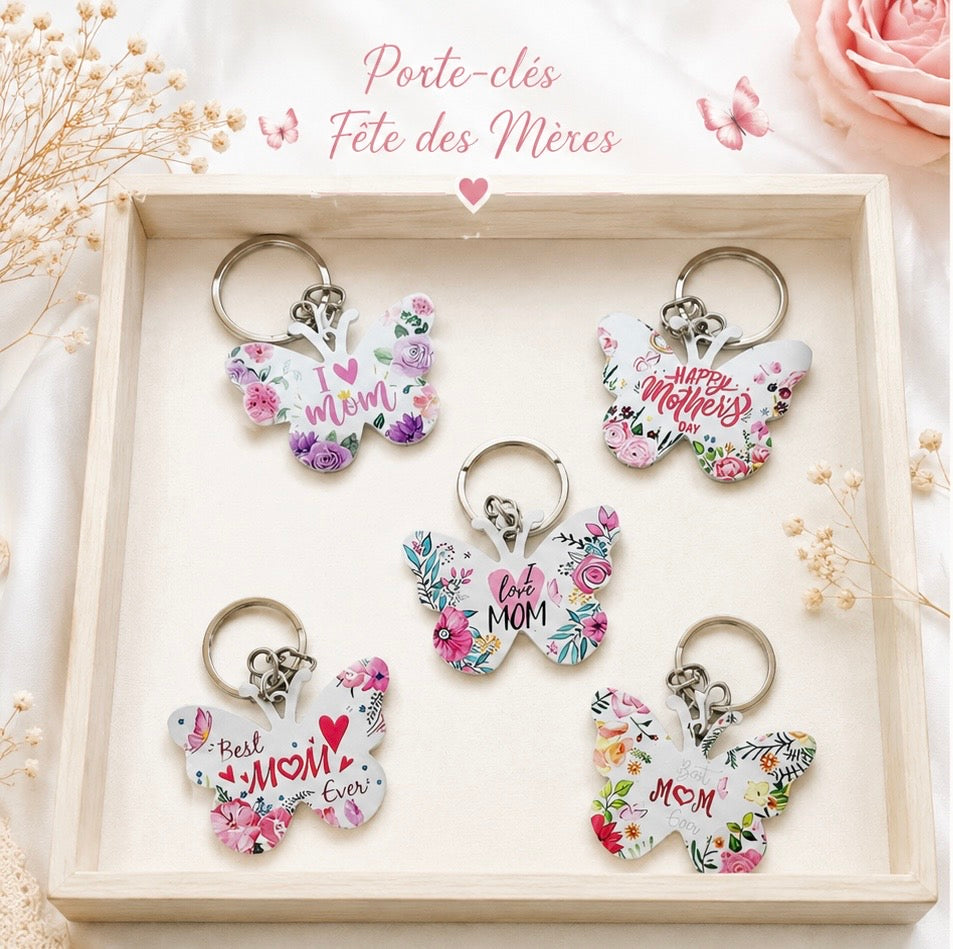 Porte-clés Papillon – Édition Fête des Mères 🦋💖