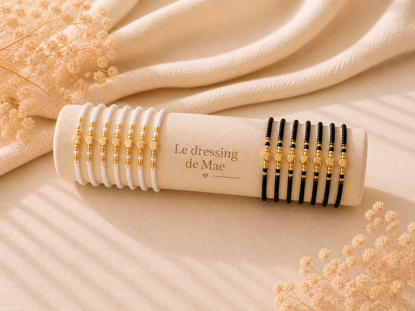 Bracelets minimalistes – Lot de deux bracelets élastiques ✨