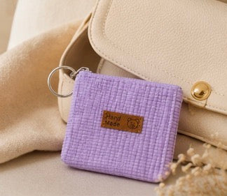 Petit porte-monnaie enfant en tissu côtelé ✨👛