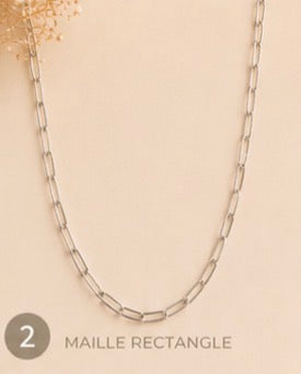 Collier élégants en acier inoxydable ✨🤍
