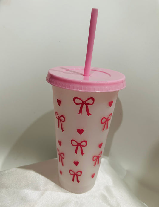 Gobelet réutilisable noeud rose 🎀