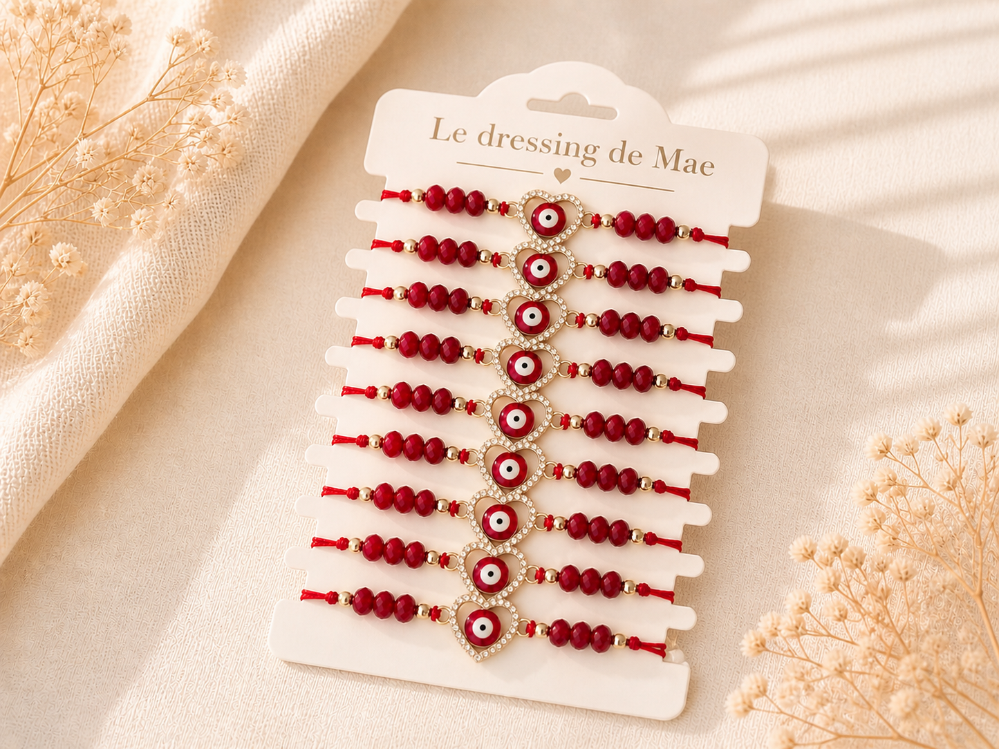 Bracelet œil porte-bonheur réglable 🧿 ❤️