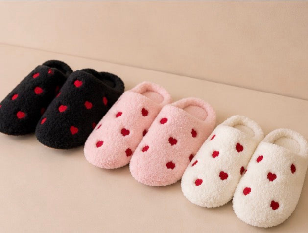 Chaussons cocooning à cœurs pour femme ❤️✨