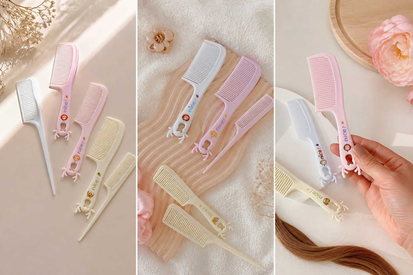 Lot de peignes bébé / enfant – 2 pièces 🪮