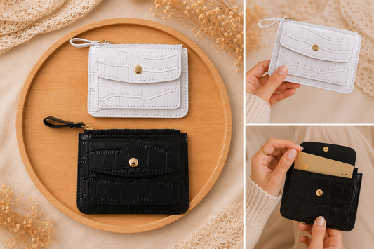 Porte-cartes élégant & pratique ✨🤍