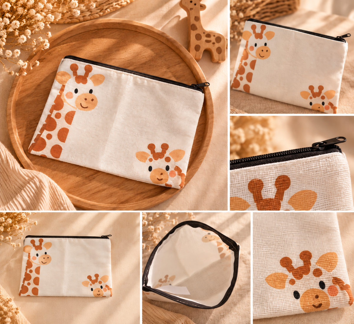Petite pochette fourre tout enfant mixte 🦒
