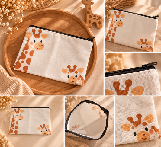 Petite pochette fourre tout enfant mixte 🦒