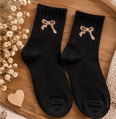Chaussettes femme - motifs petits noeuds 👟 🎀 Taille unique