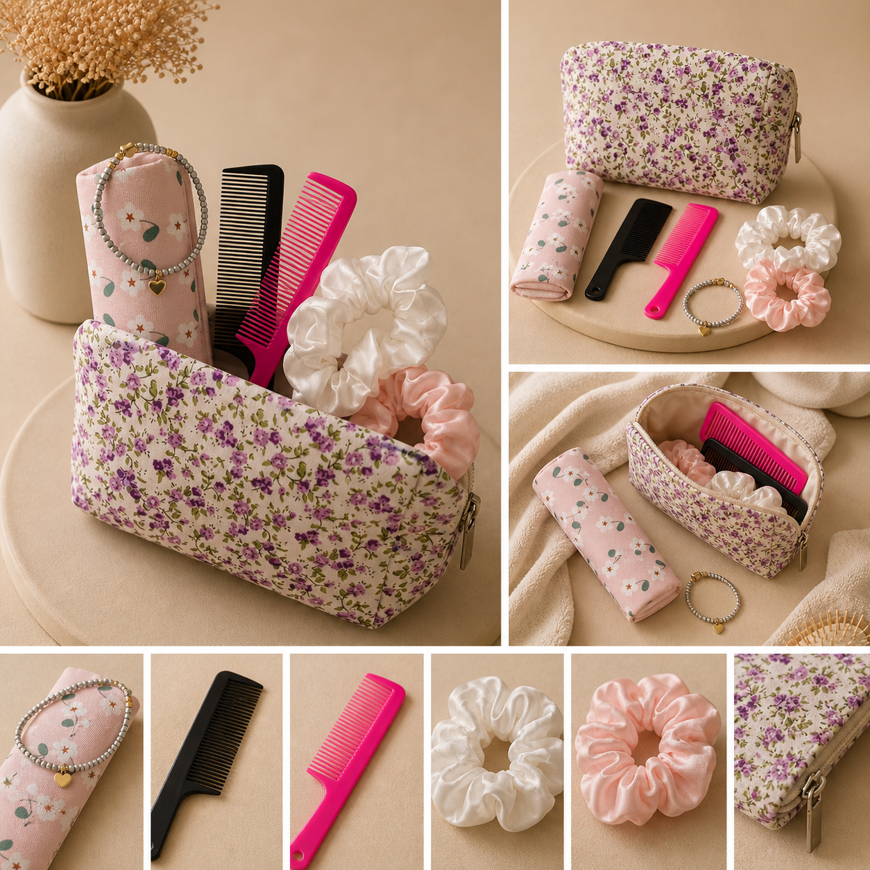 Coffret accessoires cheveux fleuri 🌸