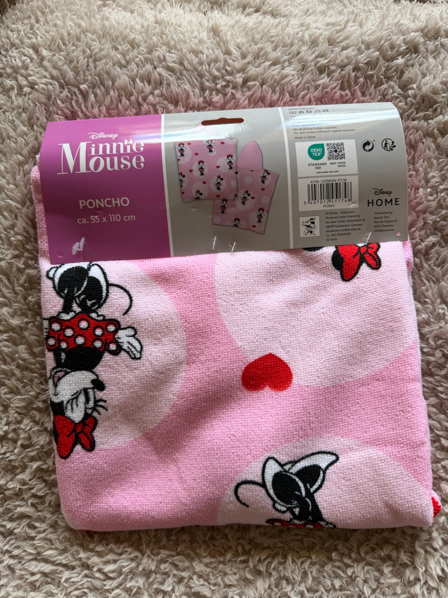 Poncho de Bain Minnie Mouse Disney 💕🎀