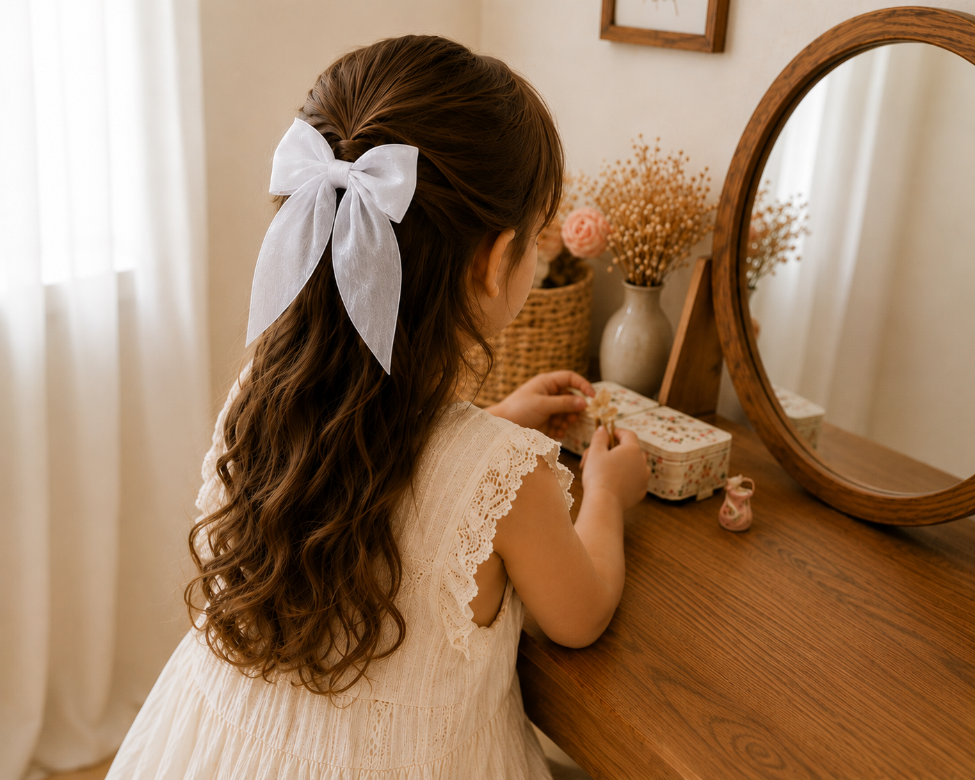 Grand Nœud pour cheveux - satinée et pailletée 🎀