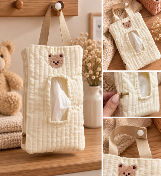Pochette en tissu pour paquet de lingette - réutilisable 🐻