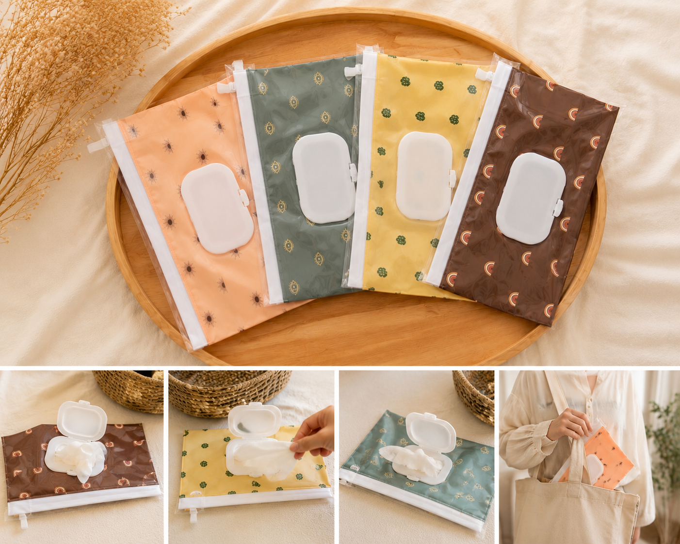 Pochette pour lingettes réutilisable & pratique 🤍✨