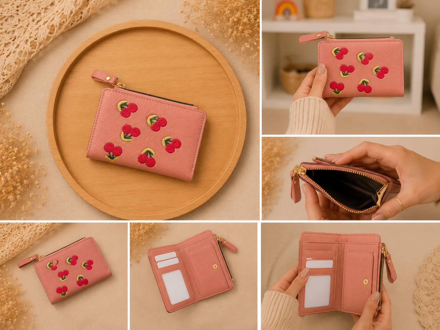 Portefeuille élégant & tendance 🍒✨