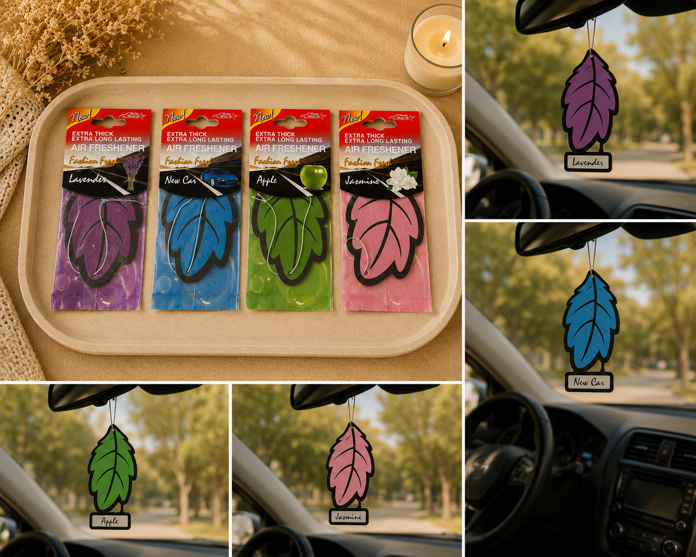 Désodorisant Voiture Parfumé – Feuille Parfumée 🌿🚗