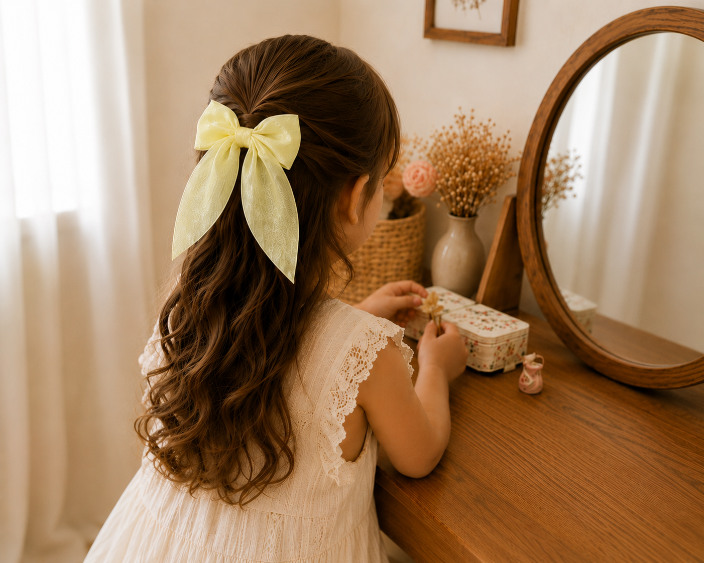 Grand Nœud pour cheveux - satinée et pailletée 🎀