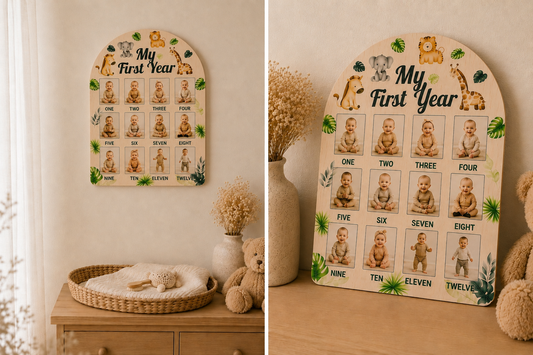 Cadre Photo Bébé – My First Year Jungle 🦕