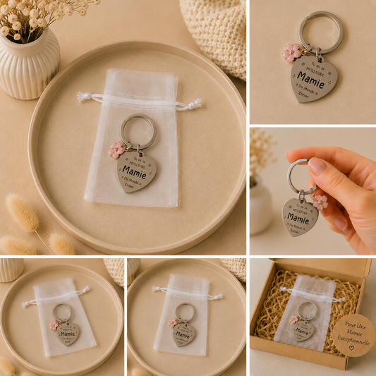 Porte-clés « Tu es la meilleure Mamie du monde entier » 💕