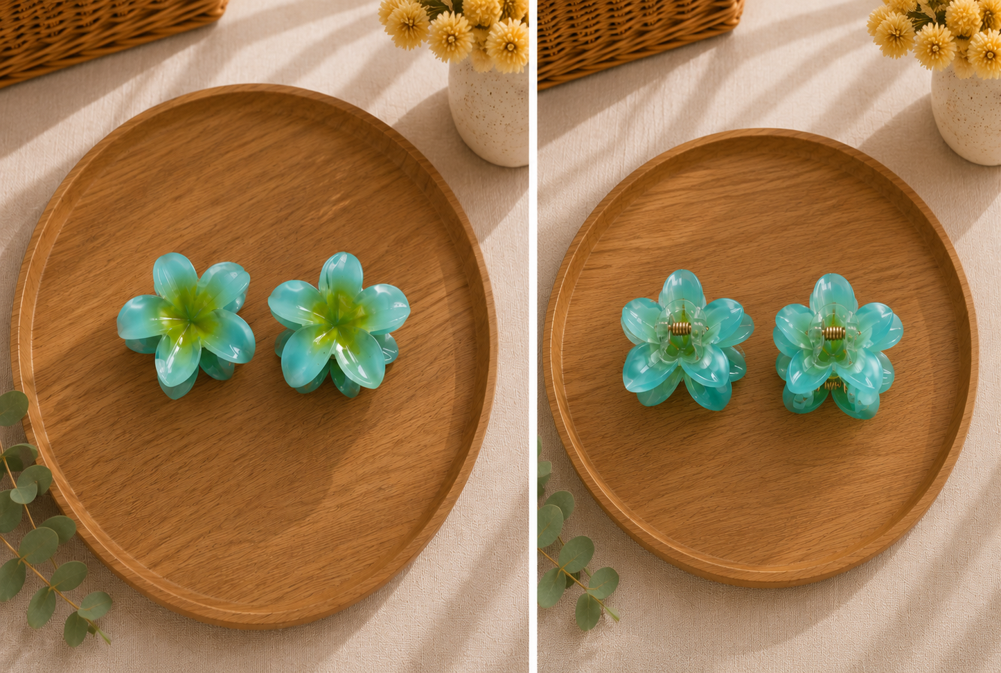 Lot de 2 Pinces à Cheveux Fleur « brillante » 🌸