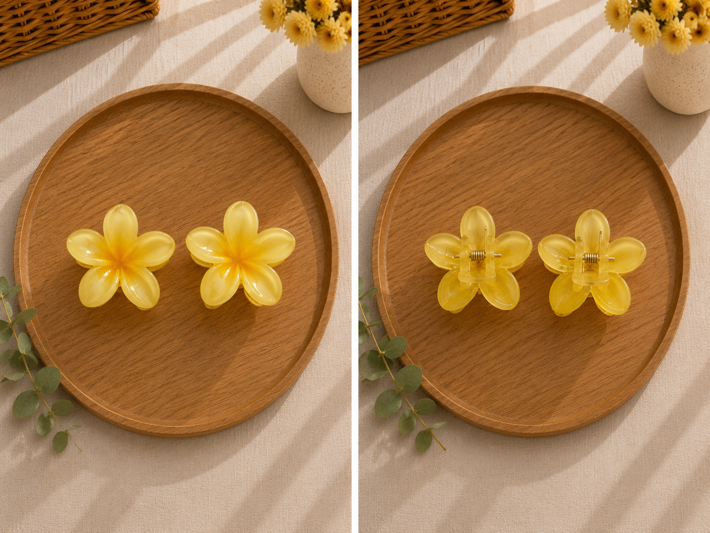 Lot de 2 Pinces à Cheveux Fleur « brillante » 🌸