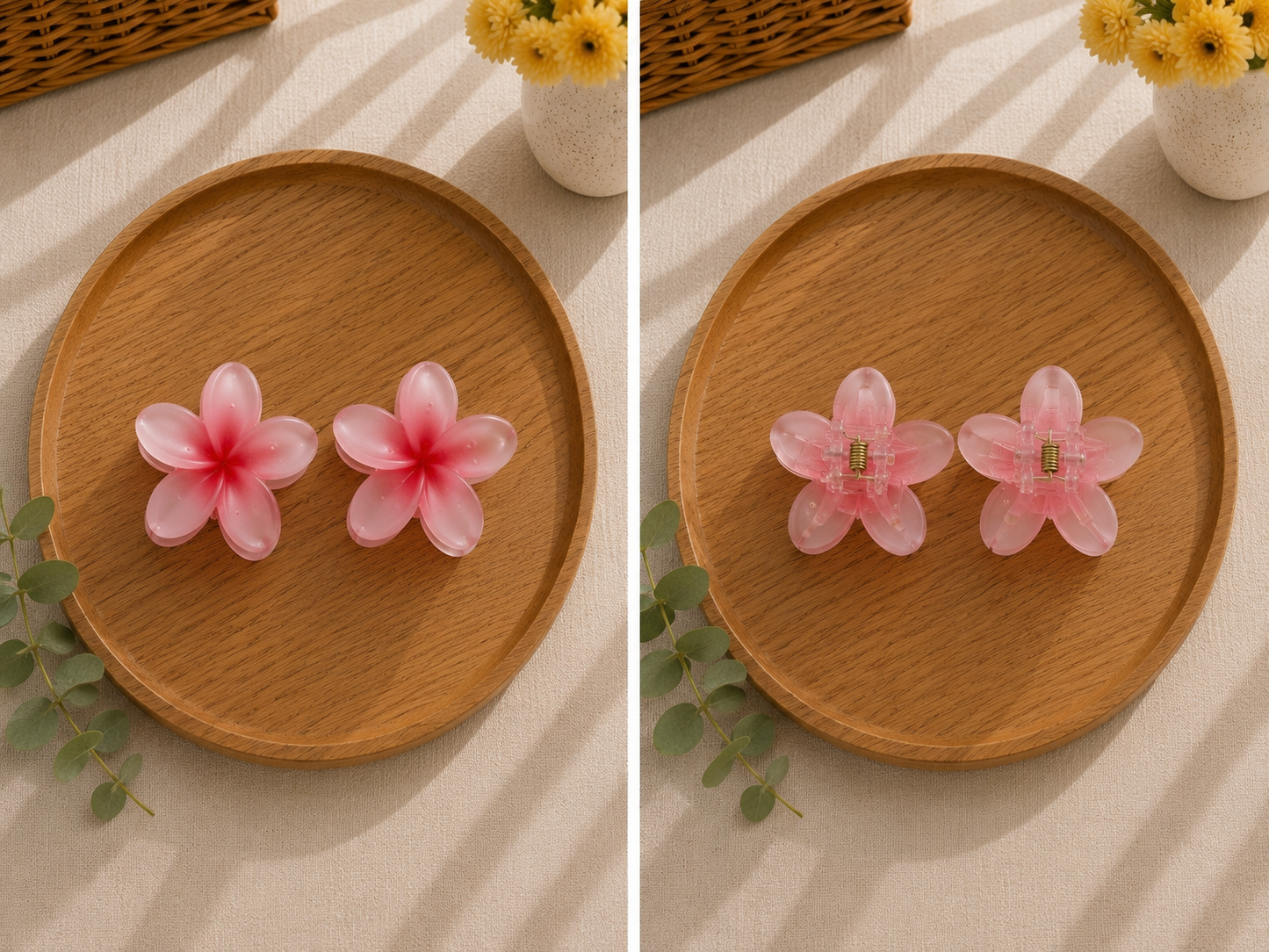 Lot de 2 petite pinces à Cheveux Fleur – Collection Pastel 🌸